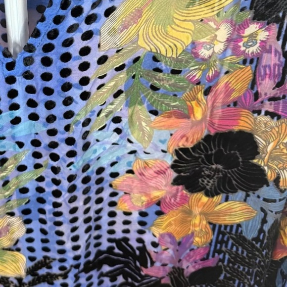 Johnny Was velvet embroidered LANAI BURNOUT PIPPA DRESS NWT - Picture 9 of 15